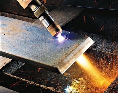 Резка газом и вулканитом